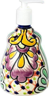 Handmade Hidalgo Bouquet Ceramic Liquid Soap Dispenser - Multi