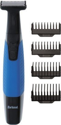 Barbasol® Portable Battery-Powered Wet Blade and Body Groomer, Black and Blue