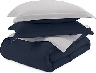 Linens & Hutch Reversible Down-Alternative 3-Piece Microfiber Comforter Set