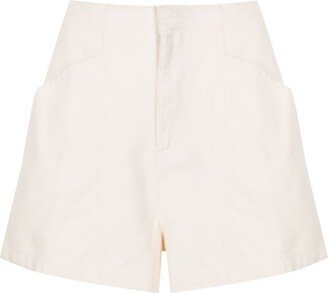 Barrel cotton tailored shorts