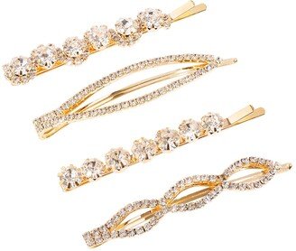 Crystal Bobby Pins, Set of 4