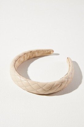 By Anthropologie Quilted Faux Leather Puffy Headband