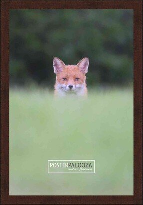 PosterPalooza 10x16 Traditional Mahogany Complete Wood Picture Frame with UV Acrylic, Foam Board Backing, & Hardware