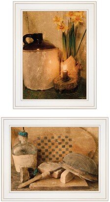 Daffodils Cider 2-Piece Vignette by Anthony Smith, White Frame, 15