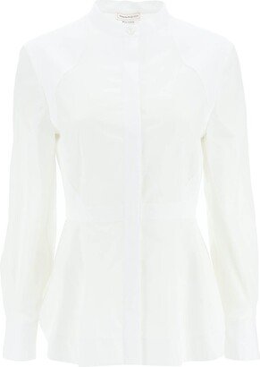 Poplin Shirt With Pleated Detail