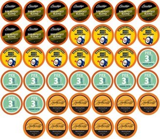 Two Rivers Coffee Light Roast Coffee Pods, Keurig compatible, Variety Sampler Pack, 40 Count