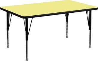 36''W x 72''L Thermal Laminate Activity Table - Adjustable Short Legs