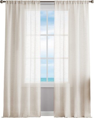 Erasmus Sheer Rod Pocket Window Curtain Panel Pair, 38