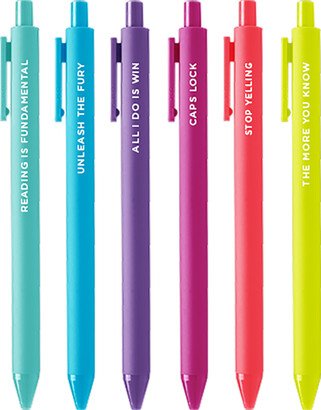 Unleash The Fury Pen Multi-Color Set of 6