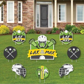 Big Dot Of Happiness Lax to the Max Lacrosse Yard Sign & Outdoor Lawn Decorations Yard Signs 8 Ct