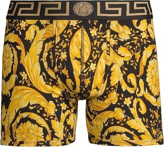 Barocco-Print Cotton-Stretch Boxer Briefs