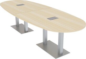 Skutchi Designs, Inc. 10 Person Modular Boat Oval Conference Room Table Metal Bases 10X4