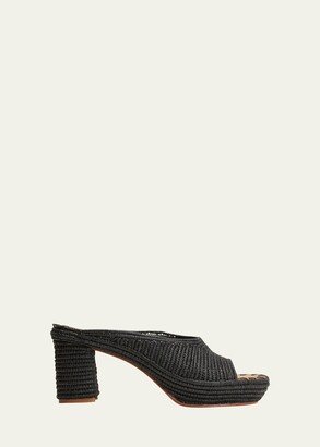 Aliyah Raffia Slide Sandals-AA