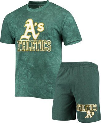 Men's Concepts Sport Green Oakland Athletics Billboard T-shirt and Shorts Sleep Set