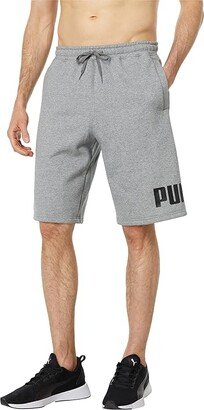 Big Fleece Logo 10 Shorts (Medium Gray Heather) Men's Clothing