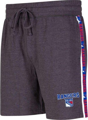 Men's Concepts Sport Charcoal New York Rangers Team Stripe Shorts