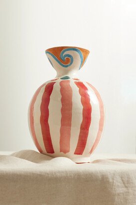 LRNCE - Rio Painted Terracotta Vase - White