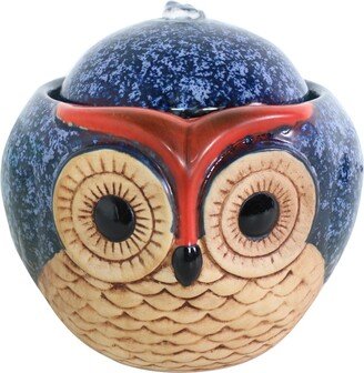 Sunnydaze Decor Owl Ceramic Indoor Water Fountain - 6 in