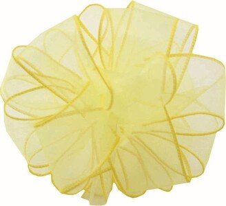 Yellow Spring Sheer Wired Ribbon