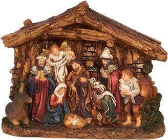 Juvale Nativity Scene Hand-Painted Christmas Figurine DecorChristian Holy Family Figure with Baby Jesus Nativity Figurine Art Crafts, 6x4.5x1.6