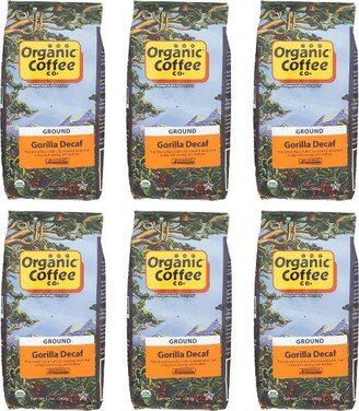 Organic Coffee Co. Organic Coffee Company Gorilla Decaf Ground Regular Roast - Case of 6/12 oz Bags