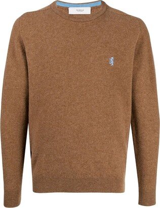 Embroidered-Logo Crew-Neck Jumper