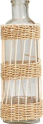 GINGER BIRCH STUDIO Rattan Glass Vase