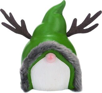 Trans Pac Terracotta Green Christmas Gnome Santa Figurine