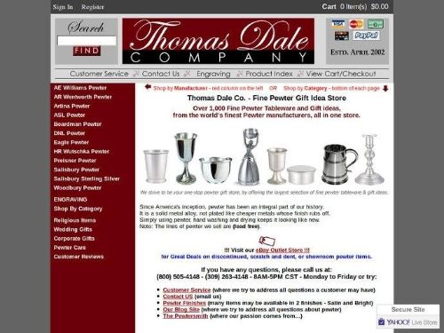Thomas Dale Company Promo Codes & Coupons