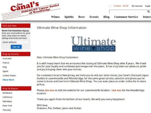 Ultimate Wine Shop Promo Codes & Coupons
