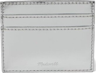 The Card Case in Specchio Leather (Silver) Handbags