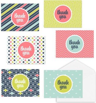 Canopy Street 36ct Geometric Shapes Thank you Cards