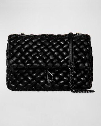 Edie Flap Woven Chain Shoulder Bag