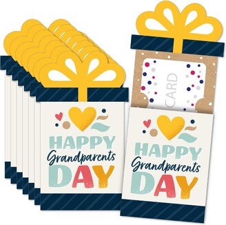 Big Dot of Happiness Happy Grandparents Day - Grandma & Grandpa Party Money and Gift Card Sleeves - Nifty Gifty Card Holders - Set of 8