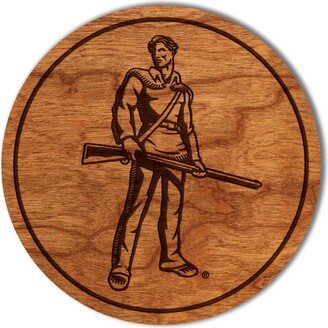 West Virginia Mountaineers Coaster - Crafted From Cherry Or Maple Wood University | Wvu-AA