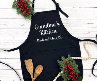 Personalized Grandma's Kitchen Apron, Cooking, Baking, Nana's Kitchen, Christmas Gift, Gifts, Women, Apron Gift - Free Fast Shipping