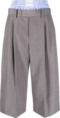 Double-Waist Cropped Trousers