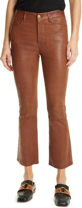 Le Crop Mini Boot Leather Pants