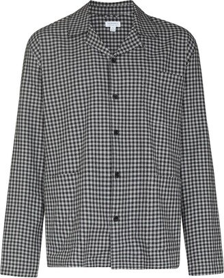 Gingham Check Pajama Shirt