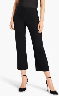 Polished Wonderstretch Wide-Leg Crop (Black Onyx) Women's Casual Pants