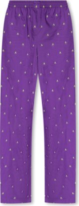 Monogrammed Trousers - Purple