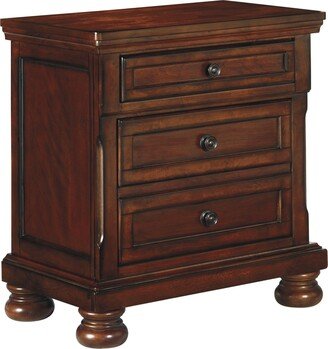 Porter Rustic Brown Two Drawer Night Stand