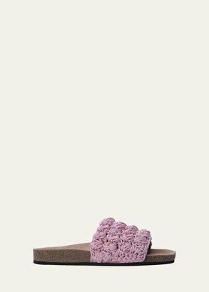 Crochet Cotton Comfort Slide Sandals