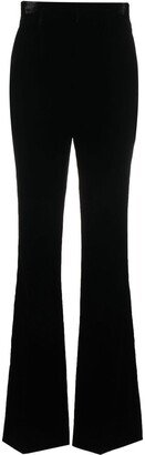 High-Waisted Flared Trousers-AE