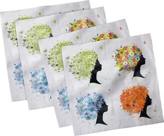 Colorful Set of 4 Napkins, 12 x 12