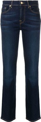 Straight-Leg Dark-Wash Jeans