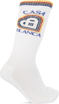 Logo Intarsia Socks-AZ