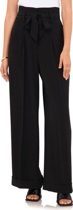 Tie Waist Wide Leg Trousers