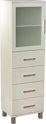 Target.com Use Only Frosted Pane 4 Drawer Linen Cabinet White - Buylateral