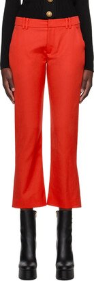 Red Flared Trousers